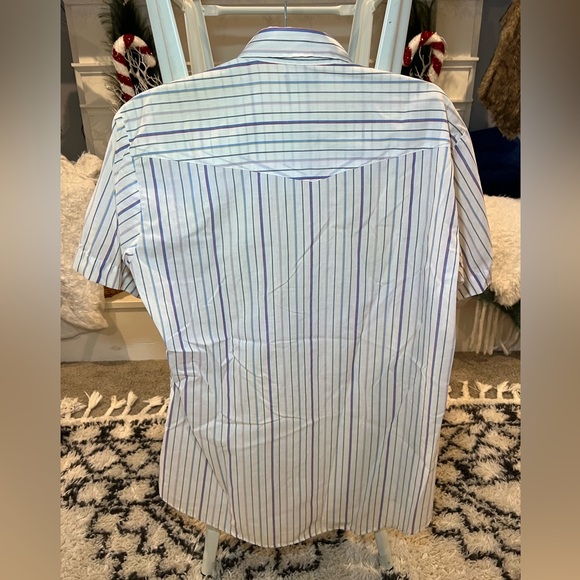 Vintage Men’s Team Tex Western Pearl Snap Short Sleeve Button Shirt XL Slim - Picture 4 of 9